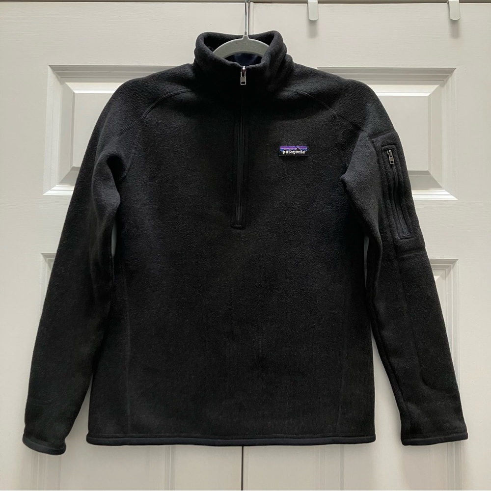 Patagonia Better Sweater Quarter Zip Fleece Black size Small